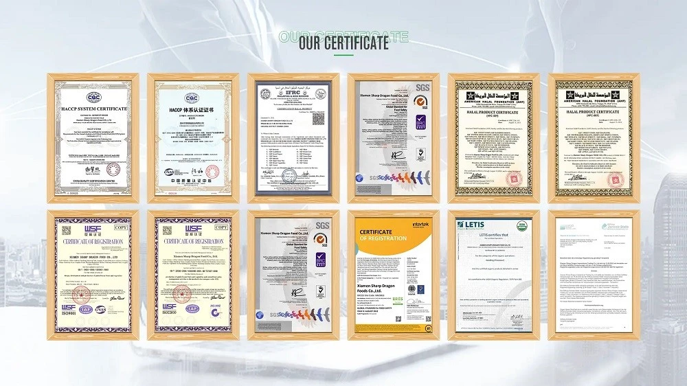XMSD Frozen Food Certificate for Frozen Passion Fruit Export Supply XMSD frozen food certificate for frozen passion fruit export supply
